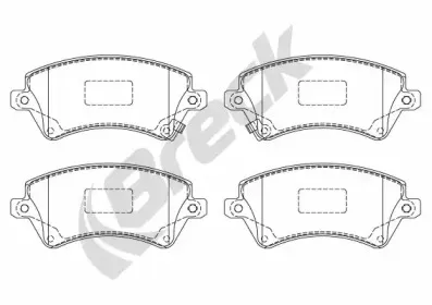 Комплект тормозных колодок, дисковый тормоз BRECK купить